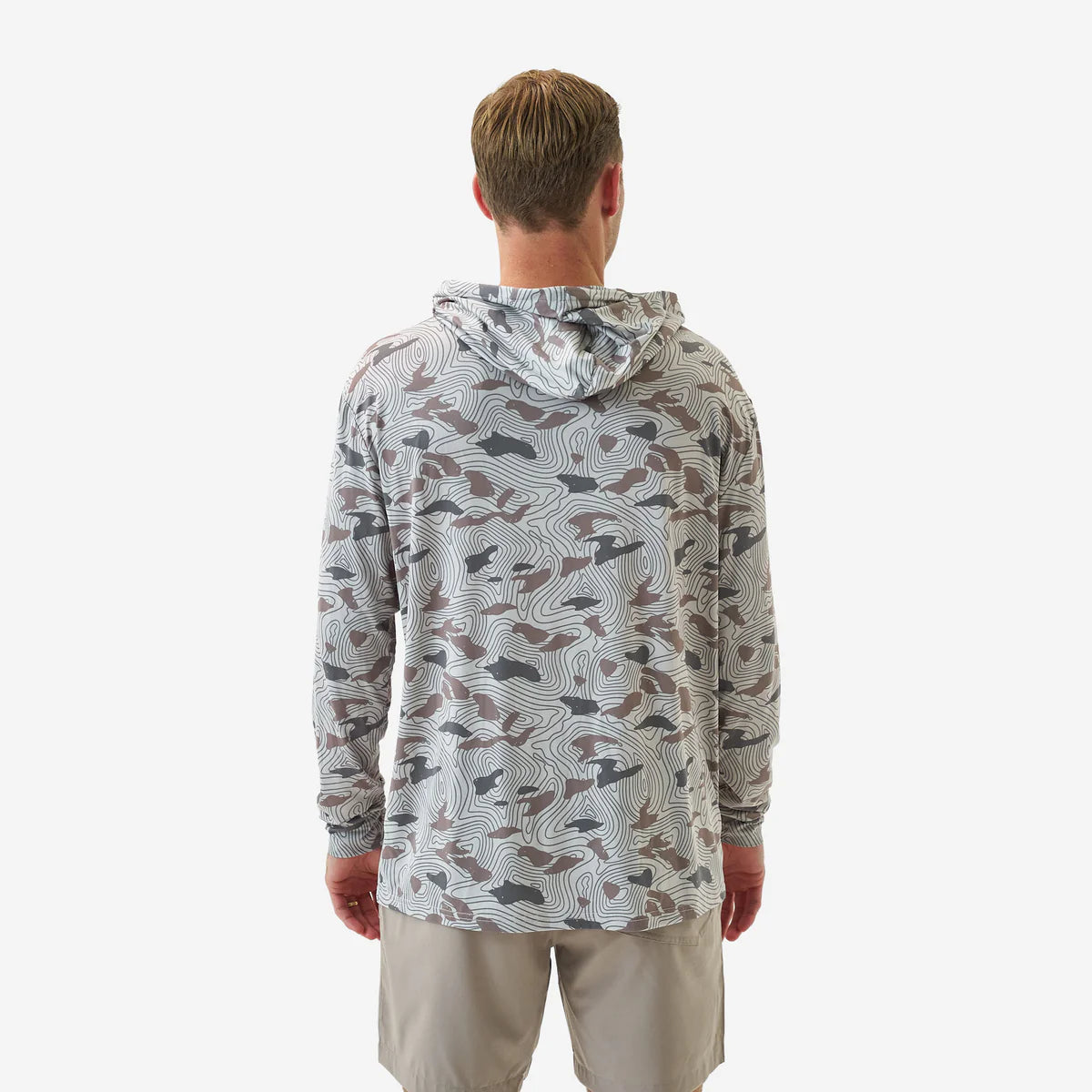 Topo Desert Camo Performance Hoodie With UPF 50 Sun Protection Burlebo Tx/ Fl