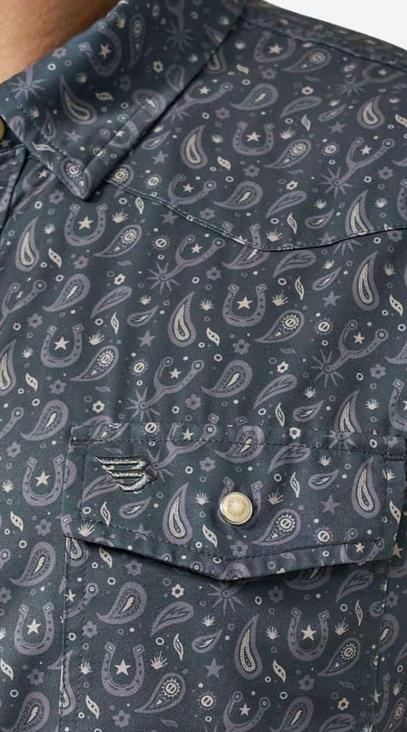 Paisley Spurs Burlebo Performance Western Shirt with Pearl Snaps Tx/ Fl PWS-PASPR