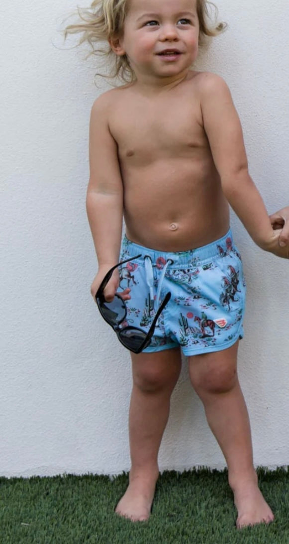 Cowboy Up Youth Swim Trunks Burlebo