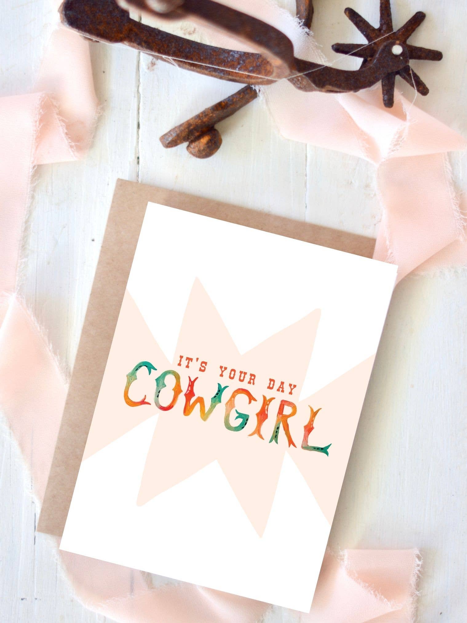 It's Your Day Cowgirl Birthday Card, Cowgirl Congrats Card Tirzah