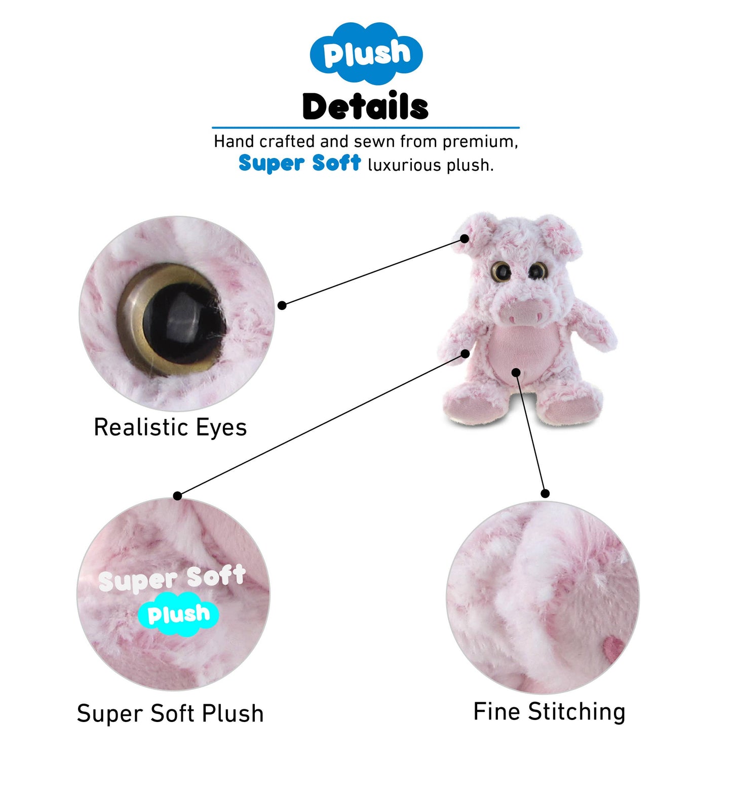 Super-Soft Plush - Sitting Pig CGlobal Fl/ Tx