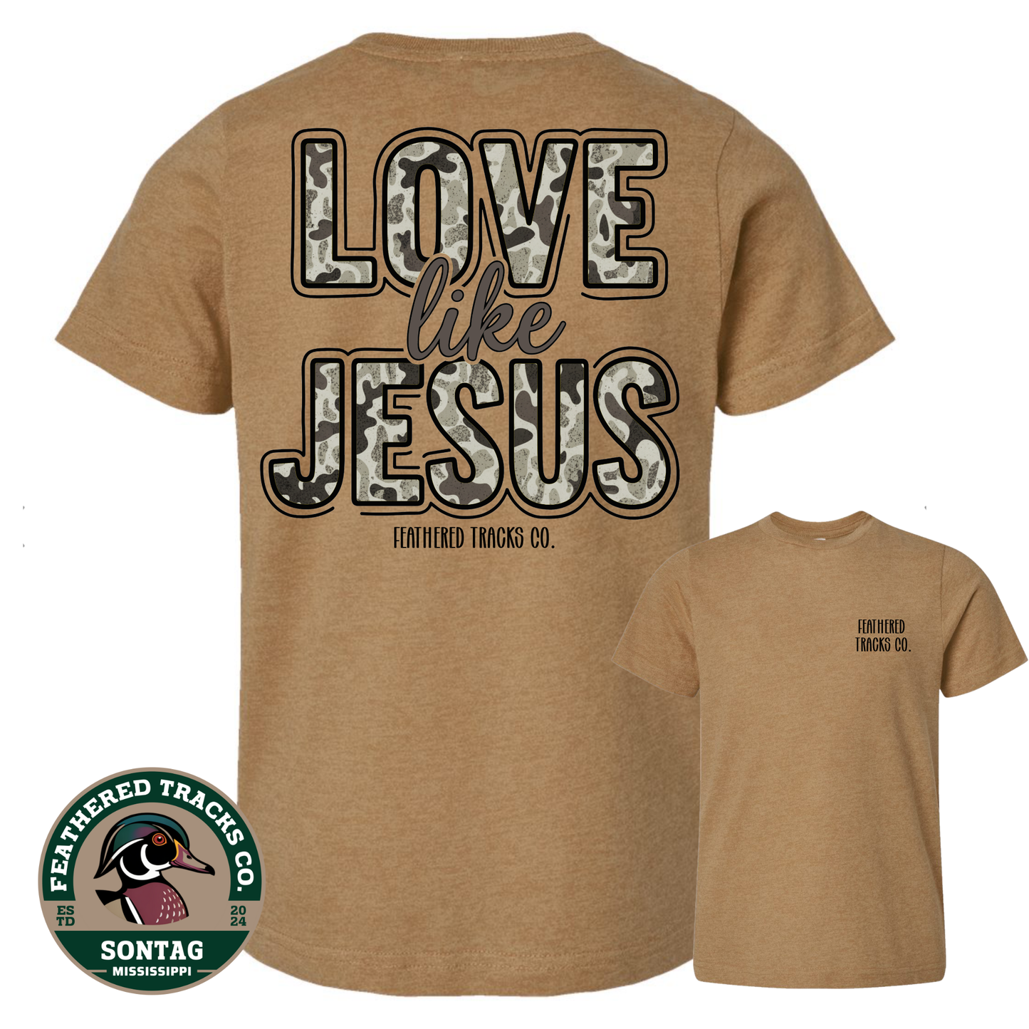 Jesus Loves You - Boys: YXL / Short Sleeve FeatherTrack