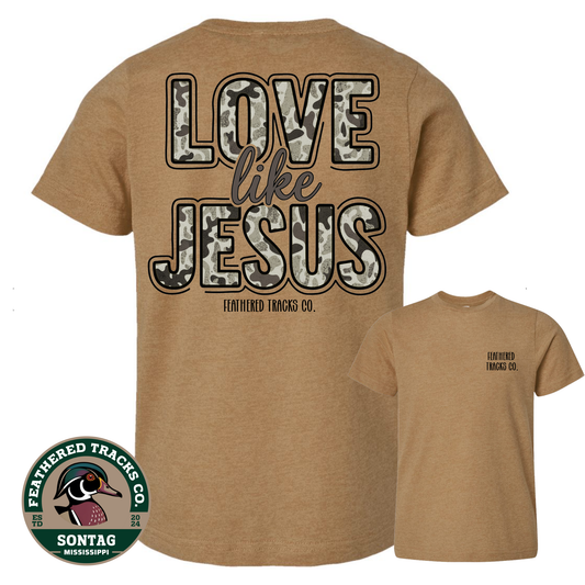 Jesus Loves You - Boys: YXL / Short Sleeve FeatherTrack