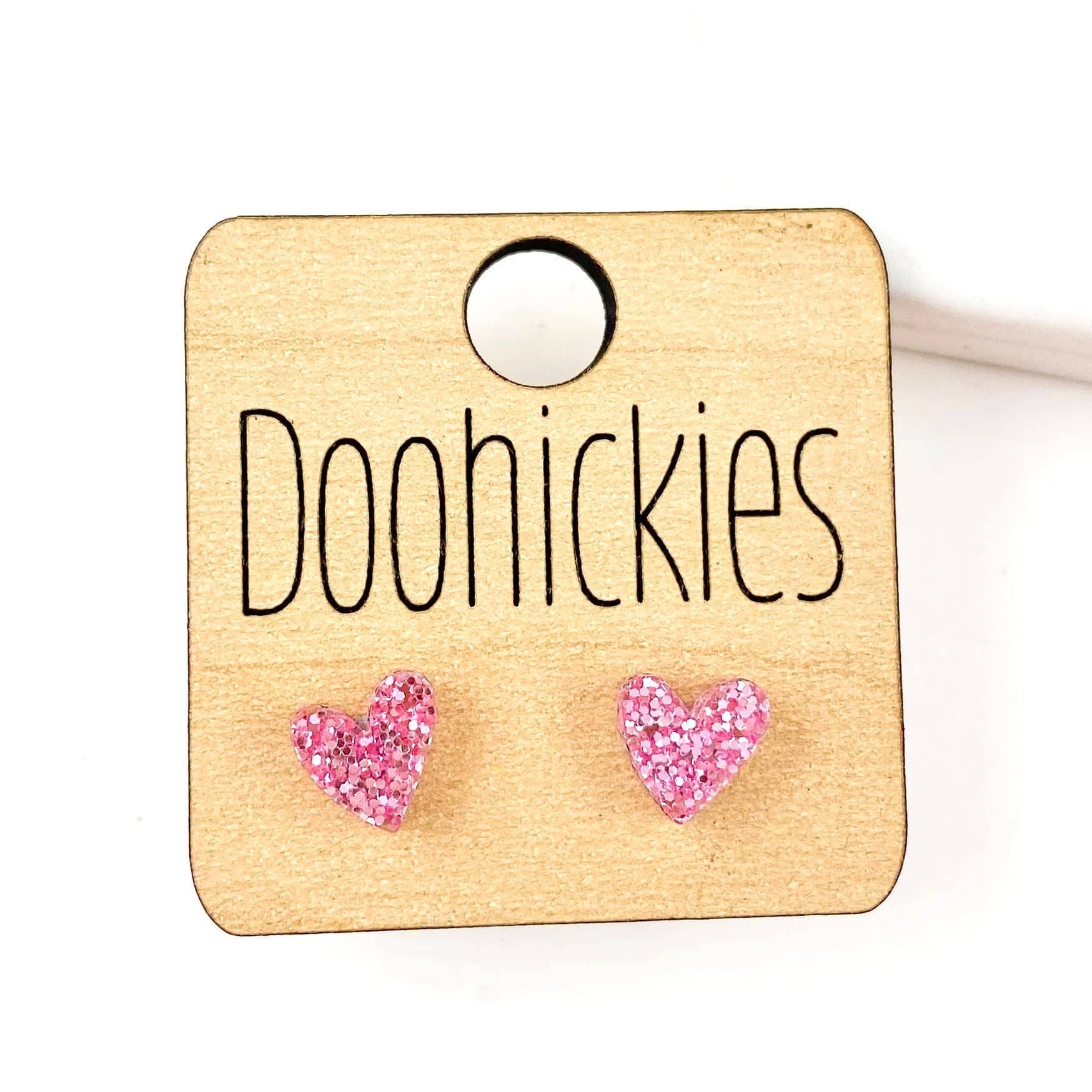 Tiny Confetti Valentine Hearts - Valentines Earrings: Pink Doohickie