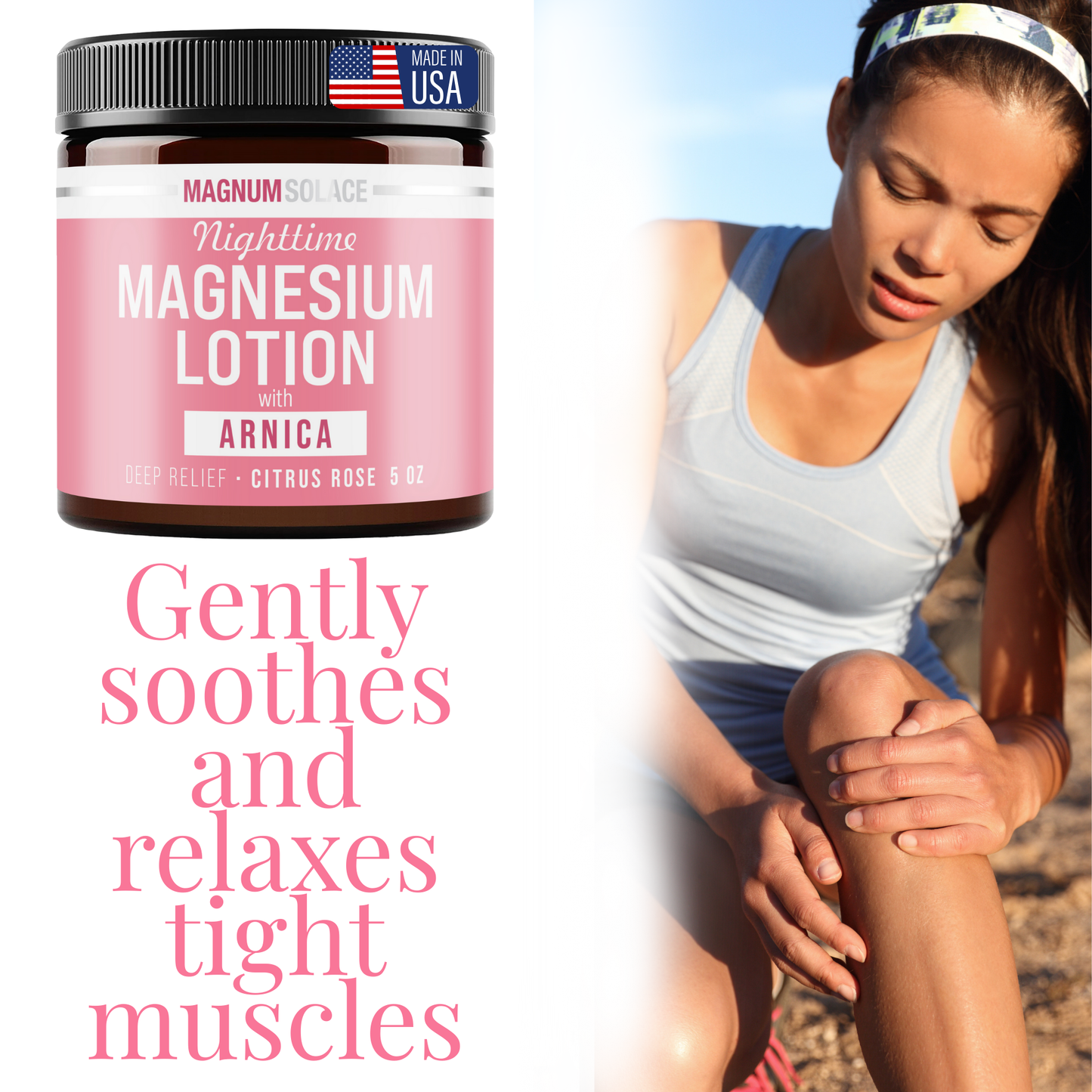 Nighttime Magnesium Lotion with Arnica: Citrus Rose