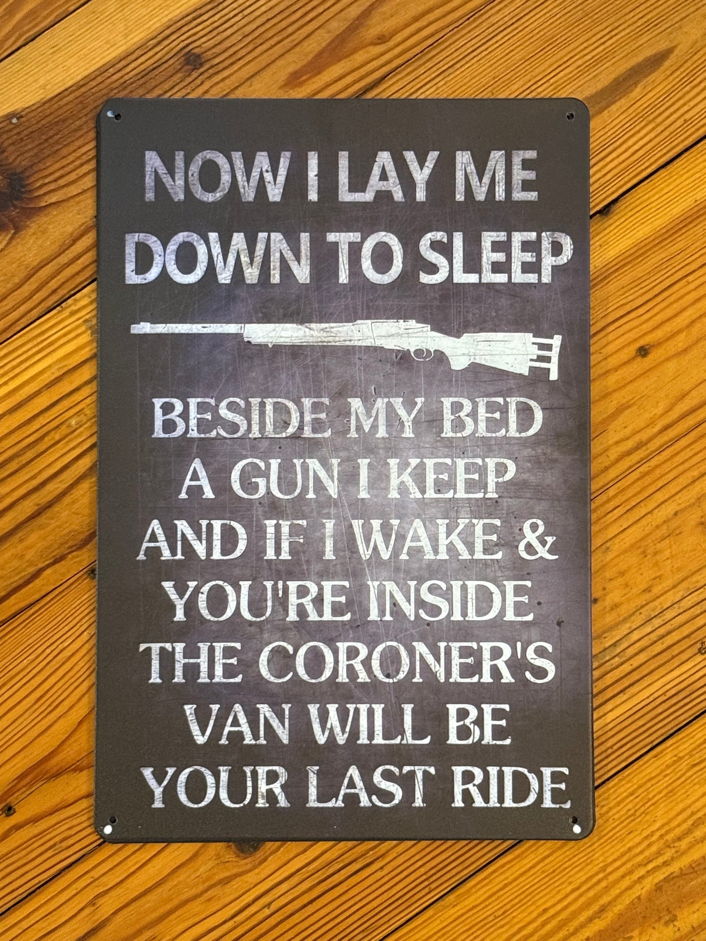 Now I Lay Me Down To Sleep Metal sign