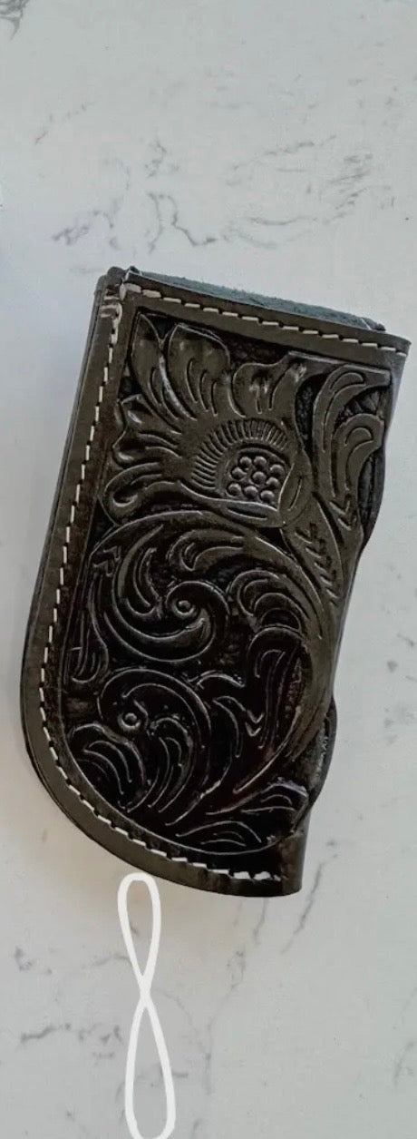 Leather Pocket Knife Sheath Genuine Leather Case Pocket: Boho Ranch