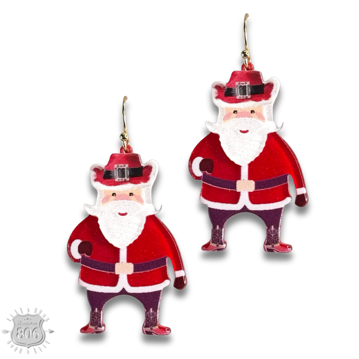 Western Santa earring - LC: Red PP