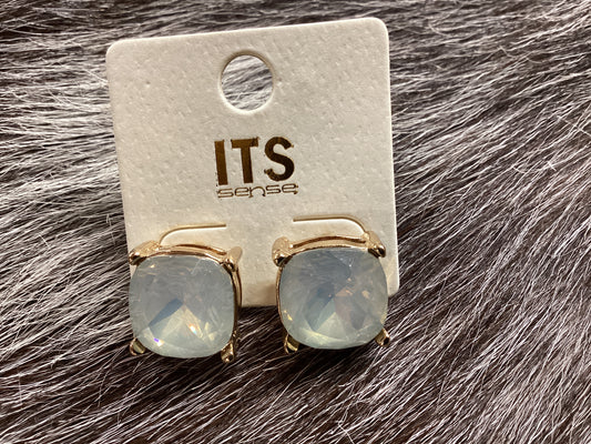 Frosted square earrings
