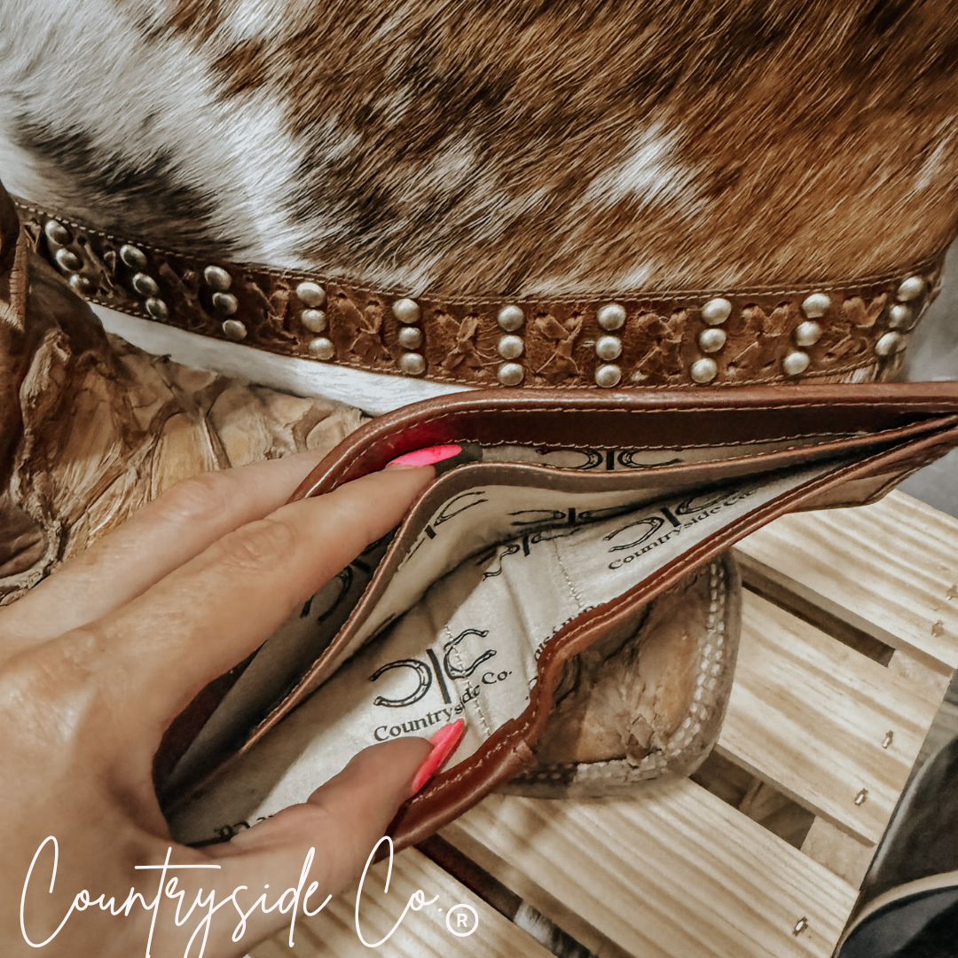 Longhorn Edition Westin Cowhide Men's Wallet Texas Western Cowhide