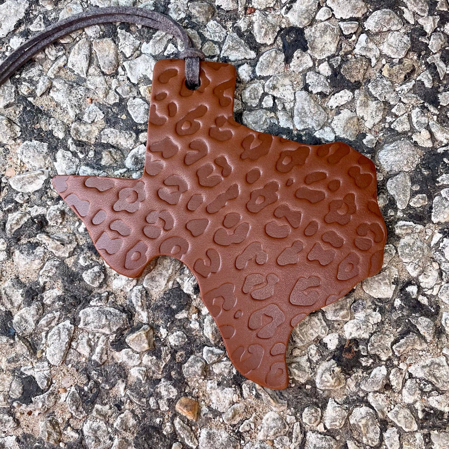 Texas Shape Leather Cheetah Air Freshie Fuchsia / Butt Naked Callahan
