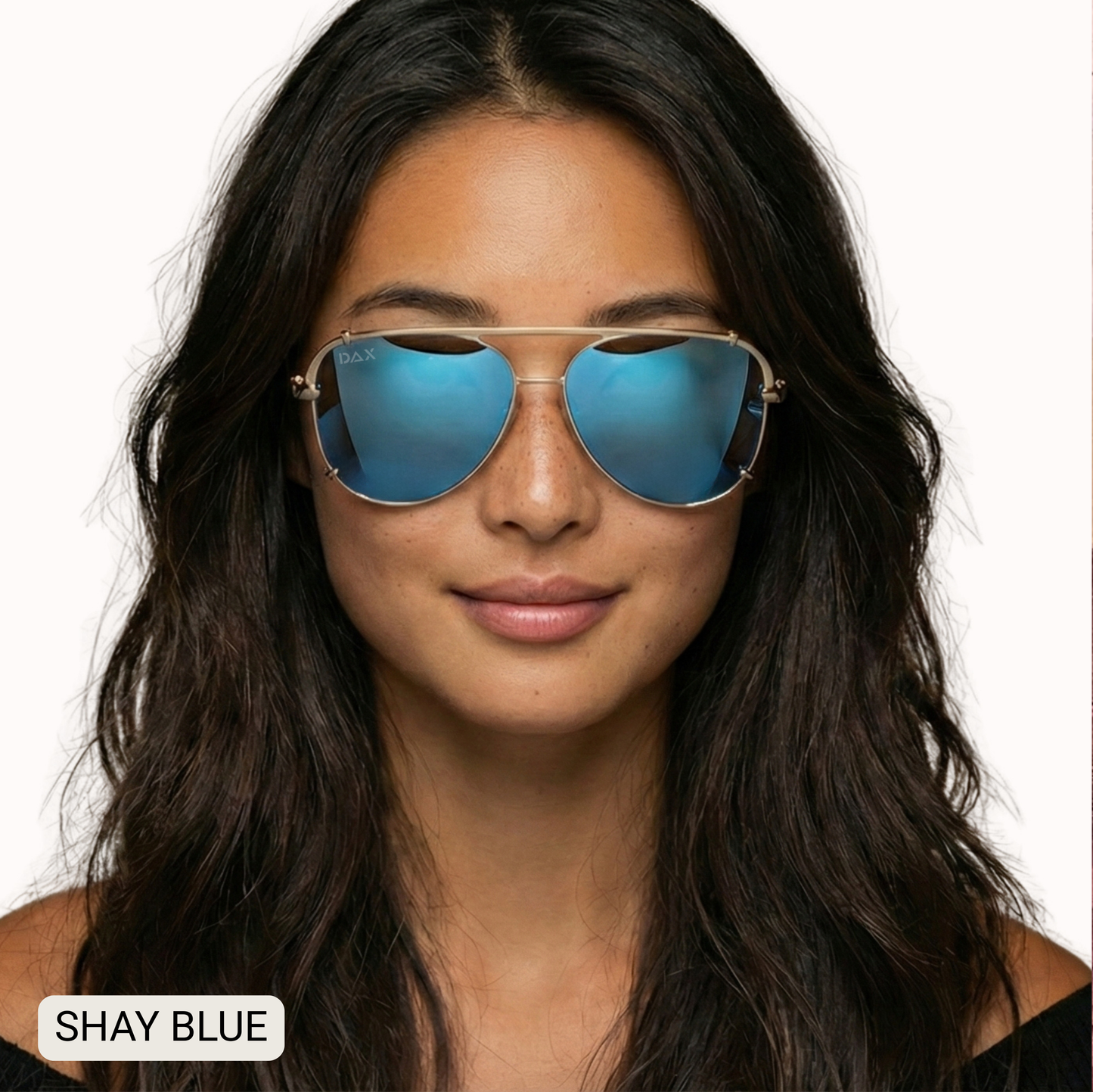 SHAY - Women's Polarized Large Hair Friendly Aviator: Gold Fl Dax