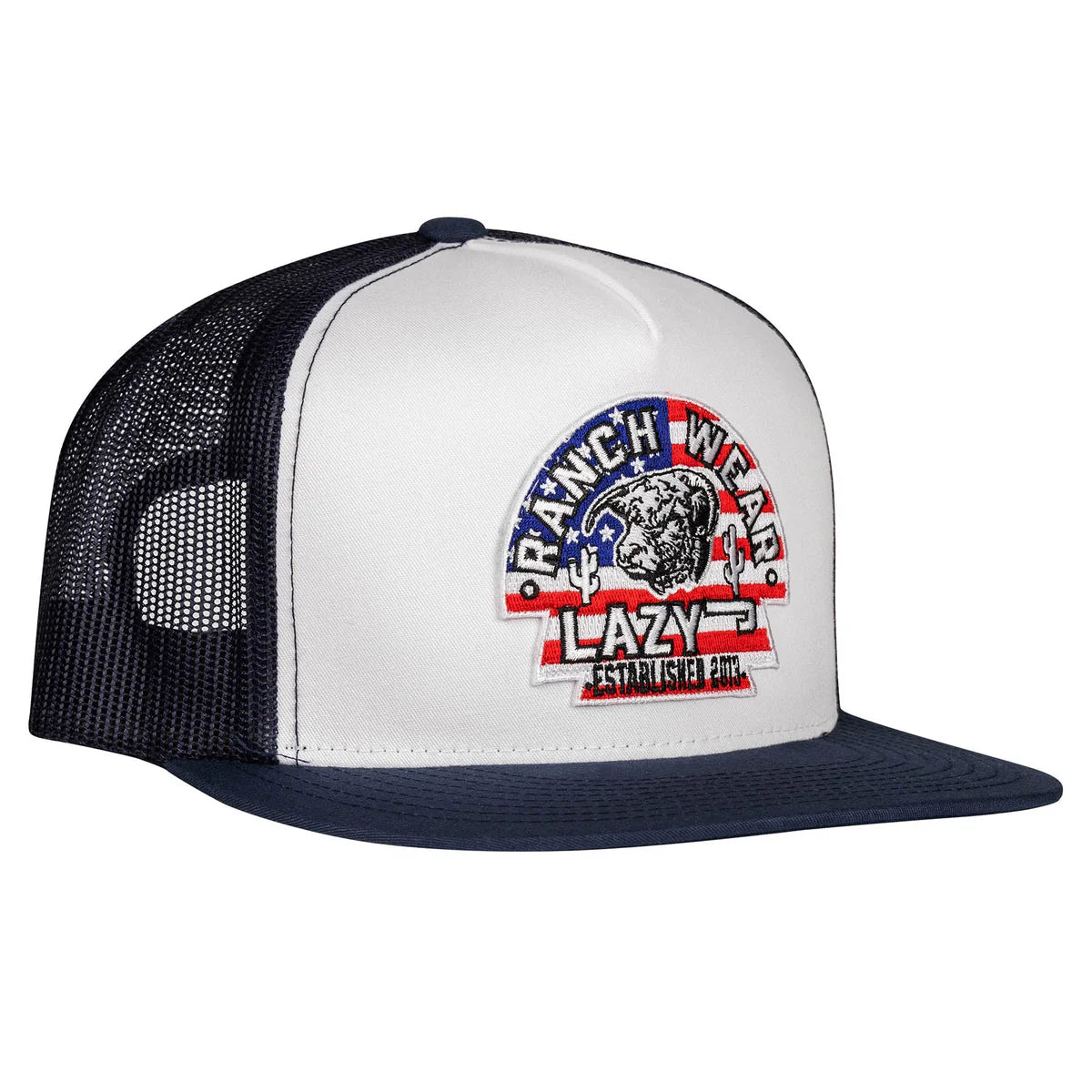 LAZY J RANCH USA ARROWHEAD CLASSIC FIVE PANEL TRUCKER HAT