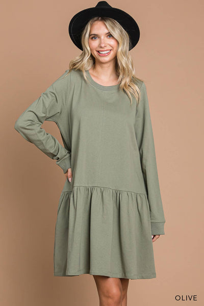 Women's Washed Cotton French Terry Dress