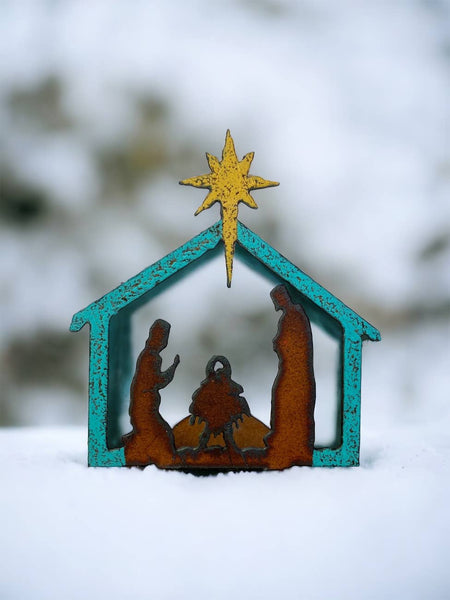 Nativity standing religious Christmas decorations holiday whimsie