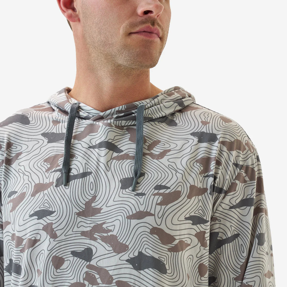 Topo Desert Camo Performance Hoodie With UPF 50 Sun Protection Burlebo Tx/ Fl