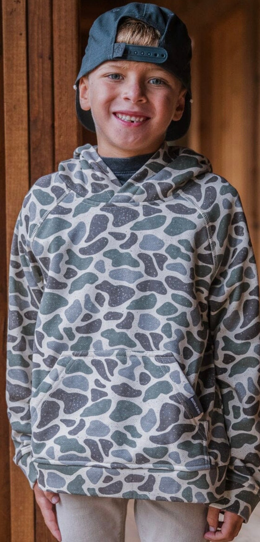 Youth Fleece Hoodie Burlebo Classic Deer Camo