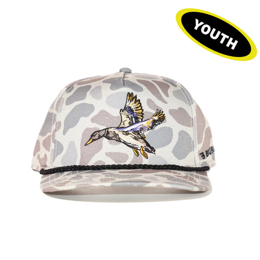 Youth Cap - Diving Mallard - Classic Deer Camo Tx