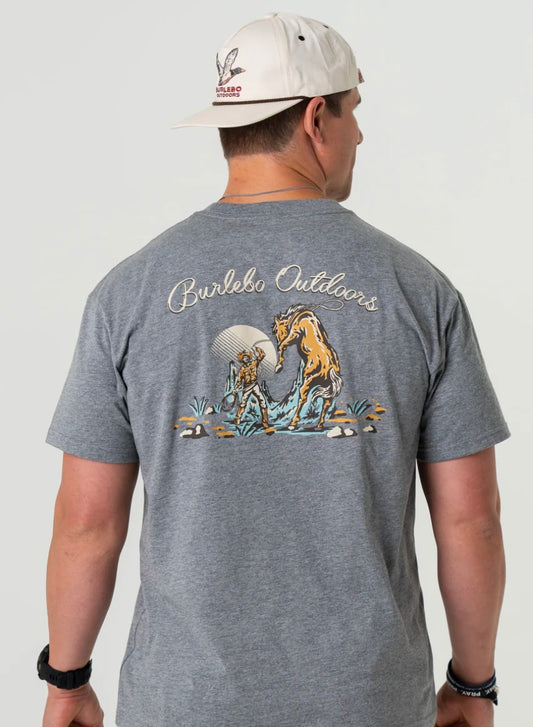 Cowboy Up Short Sleeve T Shirt Dark Heather Grey