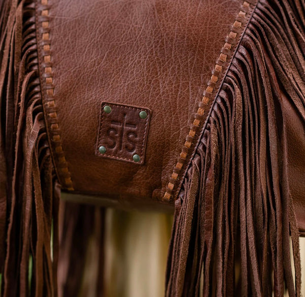 Indie Ladies Leather Fringe Concealed Carry Tote STS Ranchwear 34881