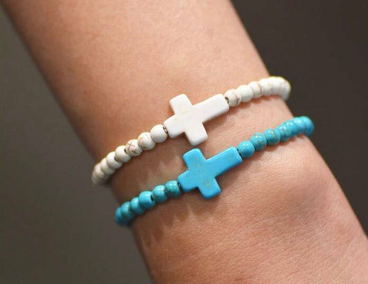Beaded Cross Bracelet