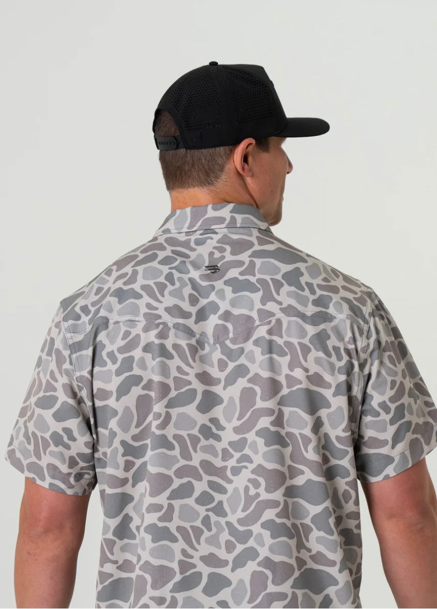 Classic Deer Camo Performance Western Shirt Burlebo