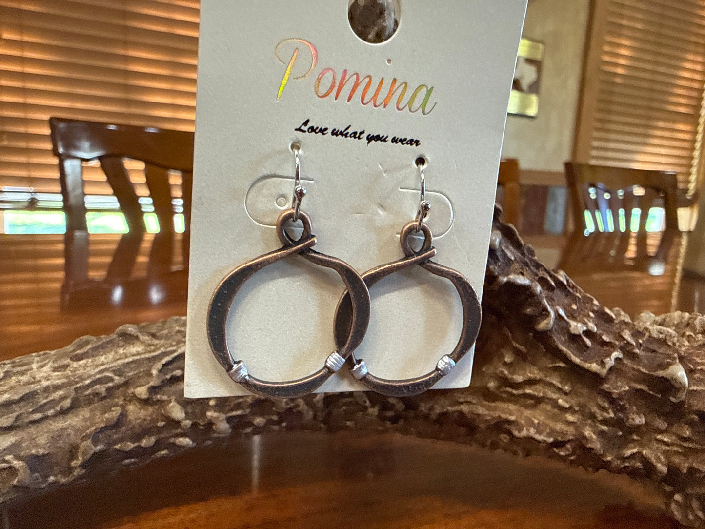 Copper Round. Earrings