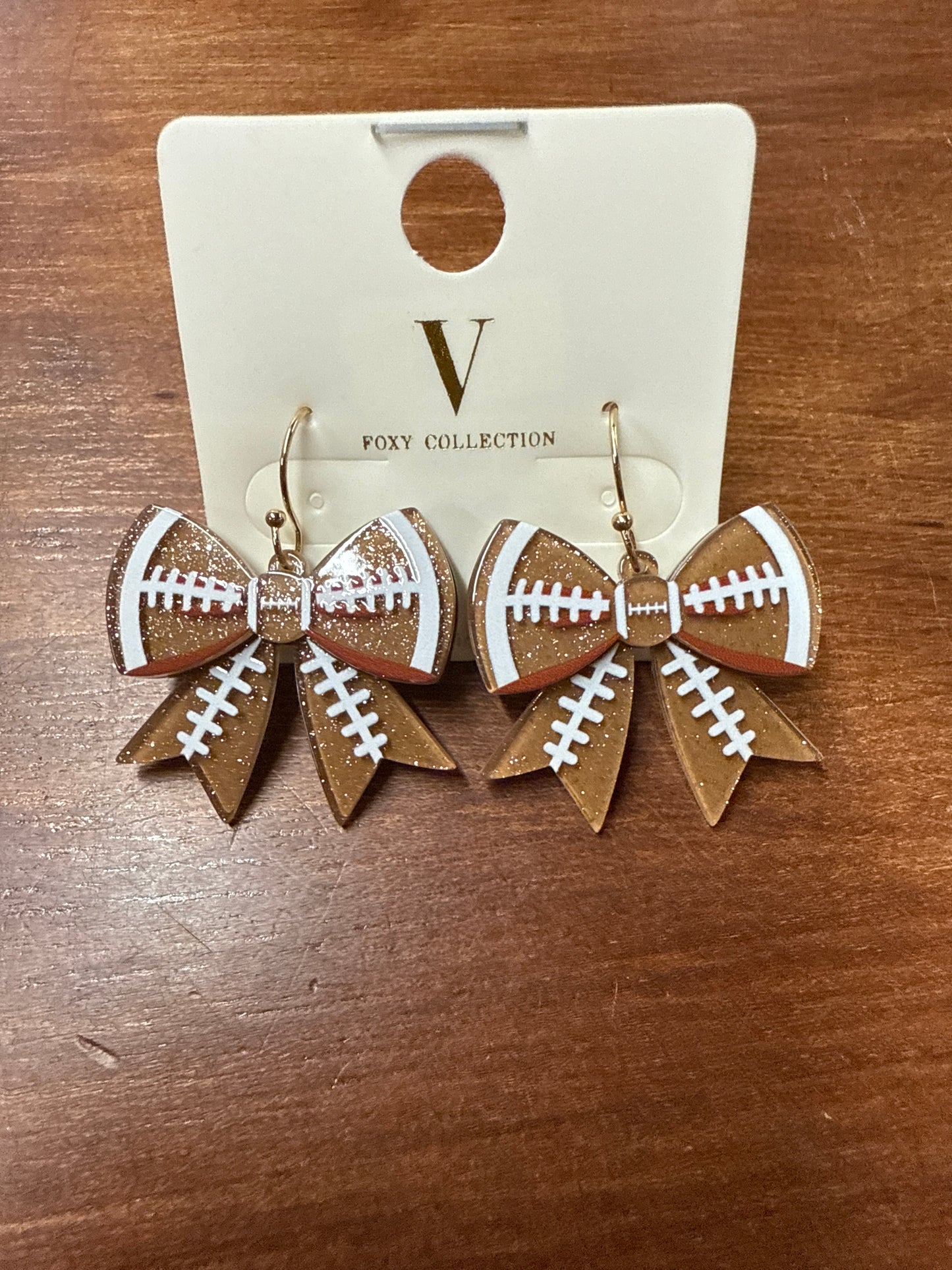 Sports bow earrings