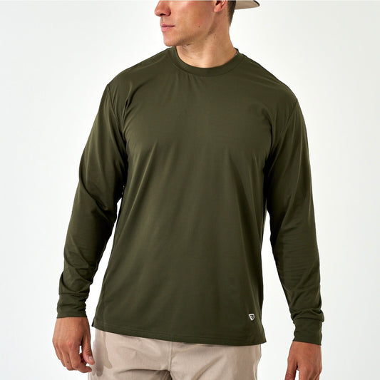 Long Sleeve Mallard Green Go To Tee UPF 50 Protection Burlebo