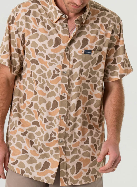 Venado Camo Performance Button Up Shirt Burlebo