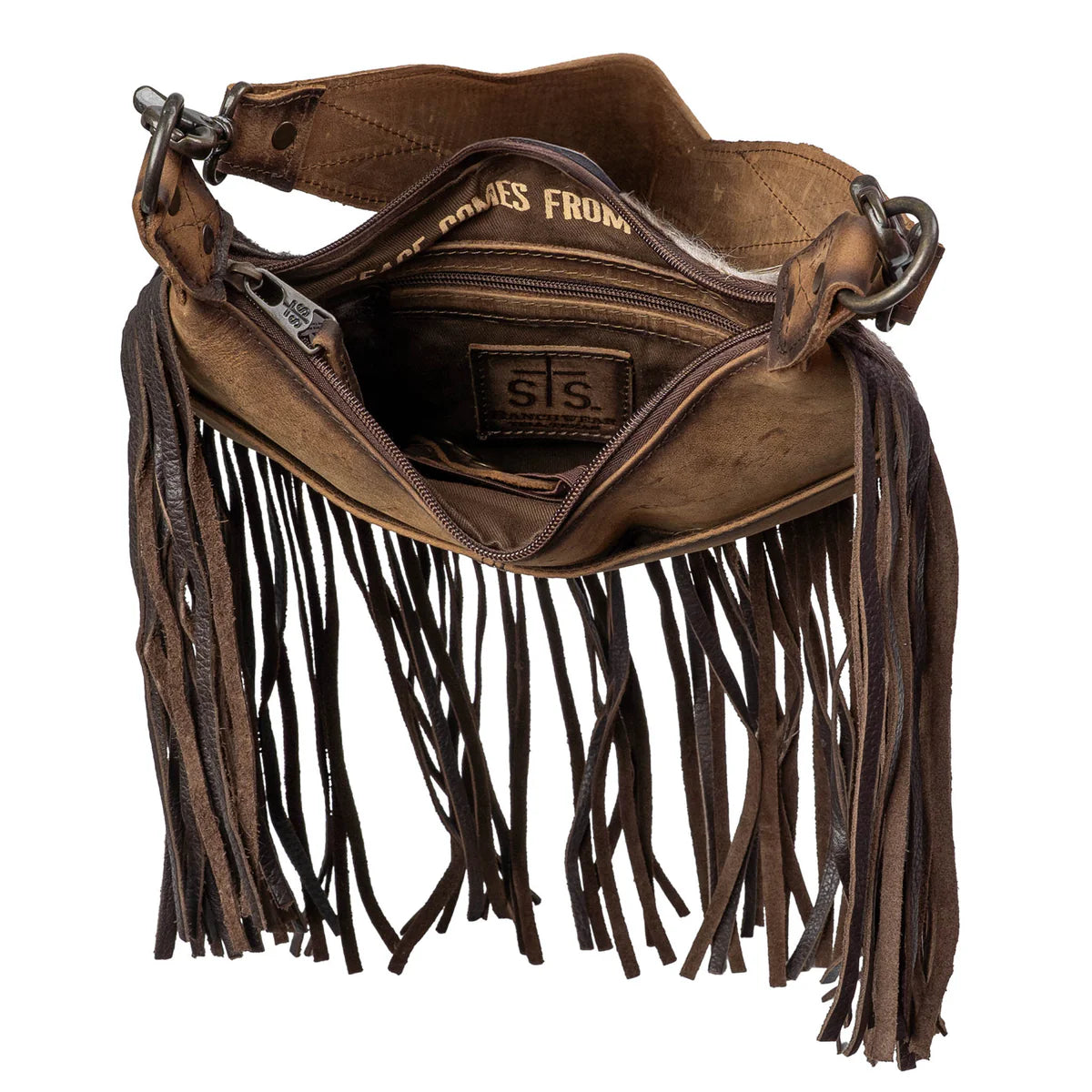 Cowhide Nellie Fringe Shoulder Bag STS30603 STS Ranchwear