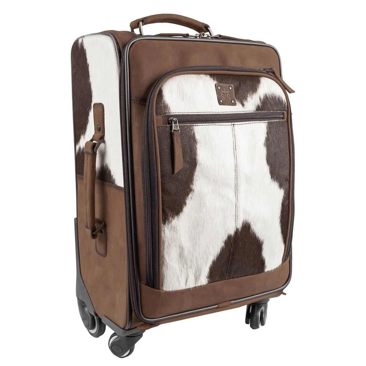 Cowhide Rolling Suitcase STS Ranchwear 30092