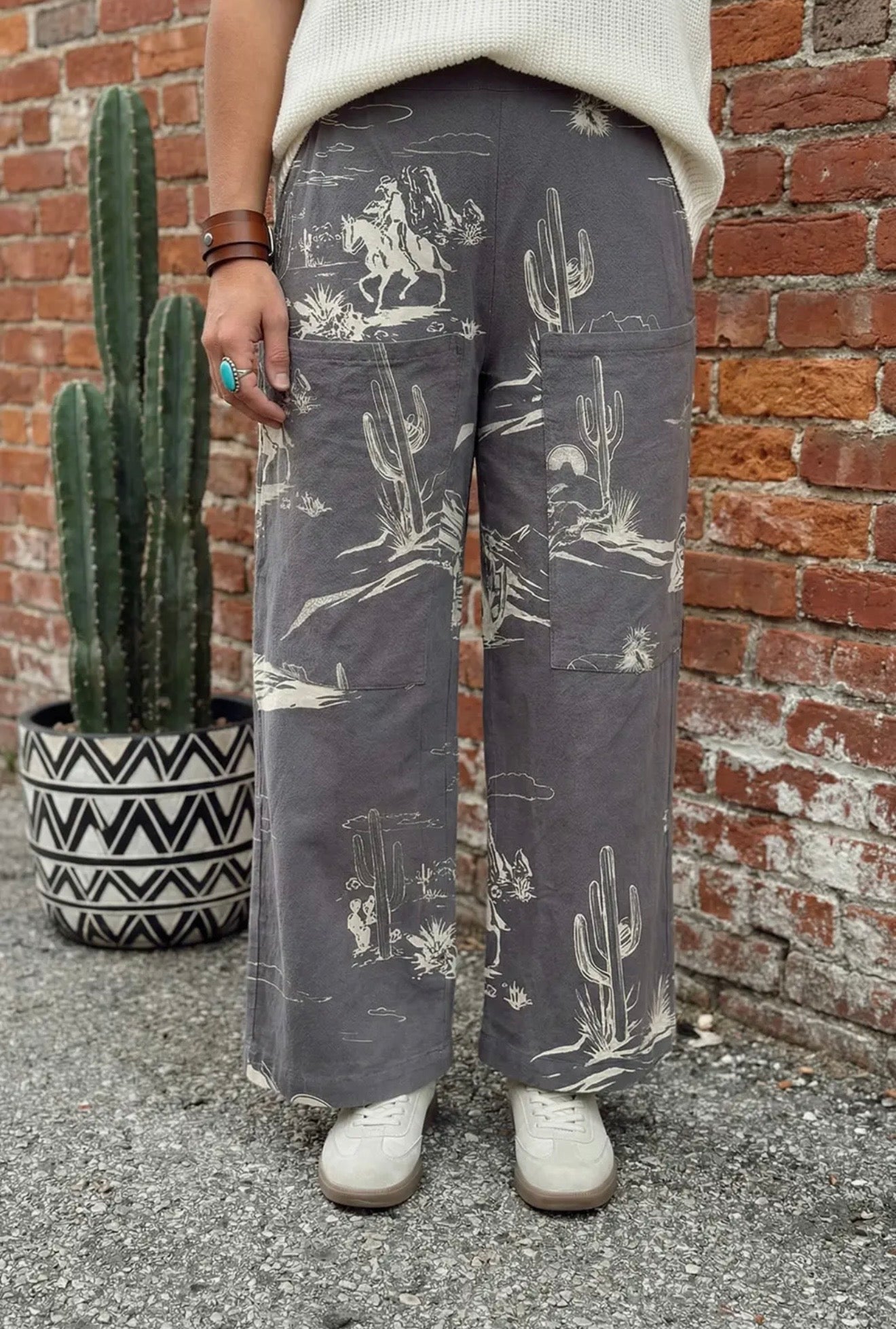 Summer Western Wild West Riding
Vintage Printed Shift Jeans