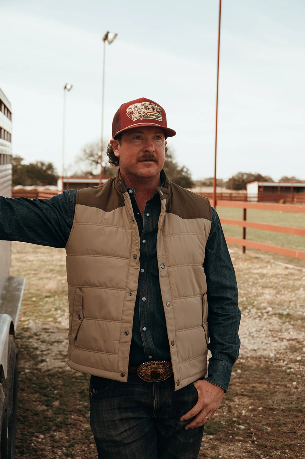 Lazy J Ranch Maroon Redford Classic Rope Trucker Hat