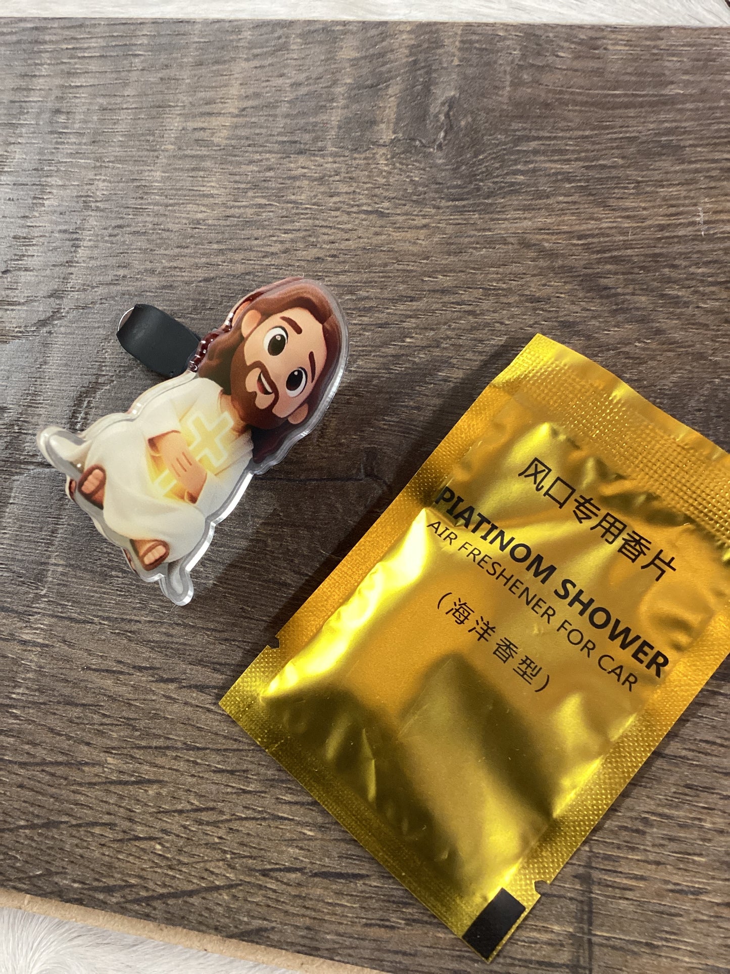 Jesus Acrylic Air Freshner clip