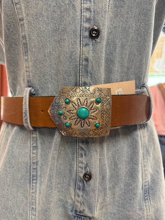 Rowdy Crowd Brown Belt with Arrow Buckle