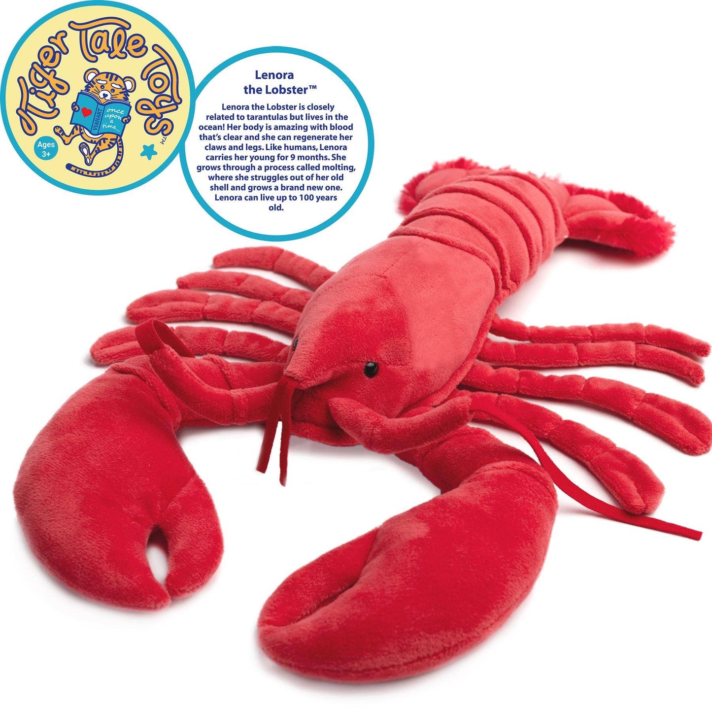 Lenora The Lobster | 13 Inch Stuffed Animal Plush | Viahart