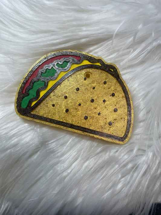 Taco Car Freshie Painted Feather