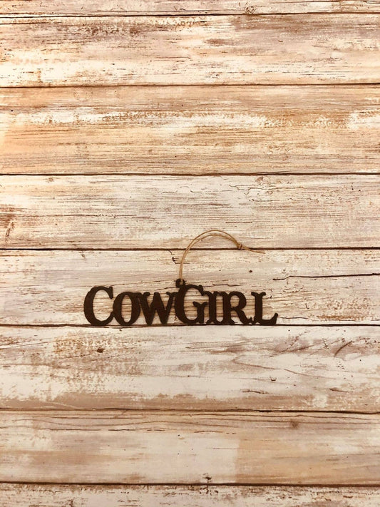 Cowgirl Word  Ornament Ironwork