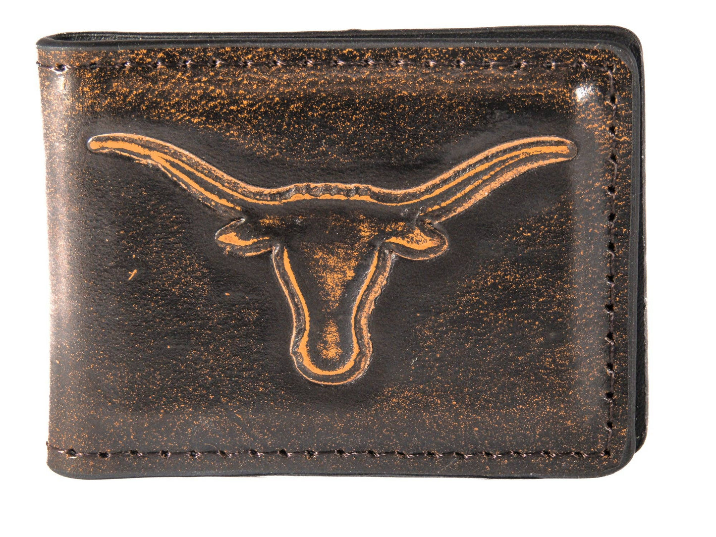 Texas Longhorns Zep Burnished Leather Money Clip
