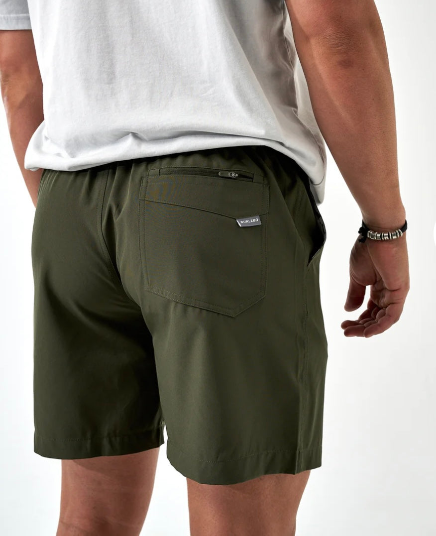 Mallard Green Everyday Shorts With Ducks And Dogs Pocket 7” Burlebo