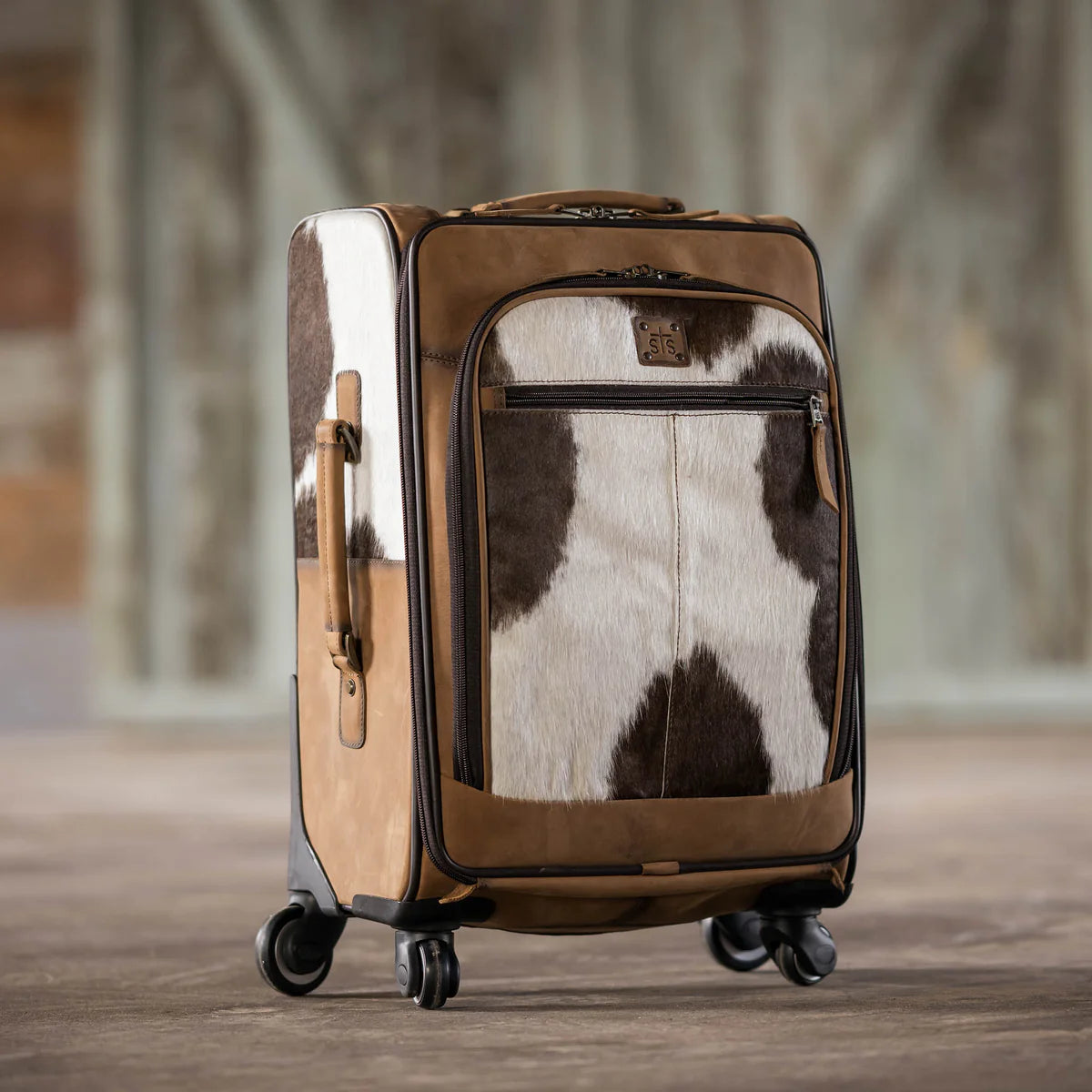 Cowhide Rolling Suitcase STS Ranchwear 30092