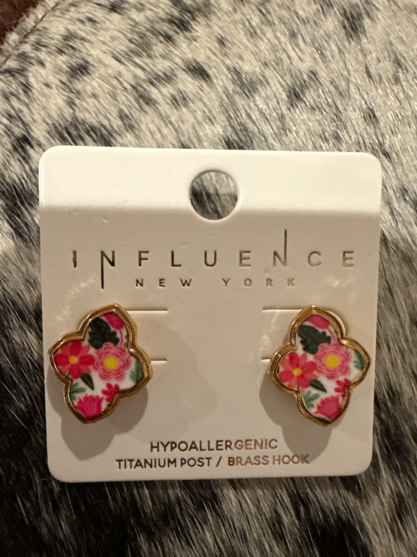 Small Floral with Gold Trim Studs Influence New York