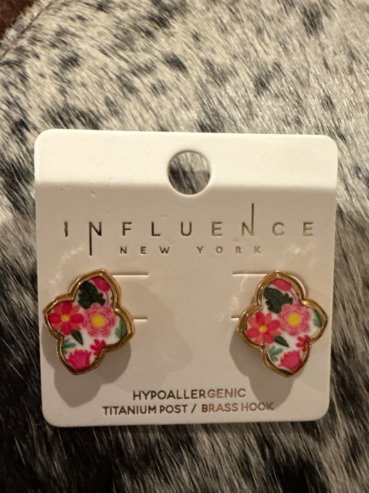 Small Floral with Gold Trim Studs Influence New York
