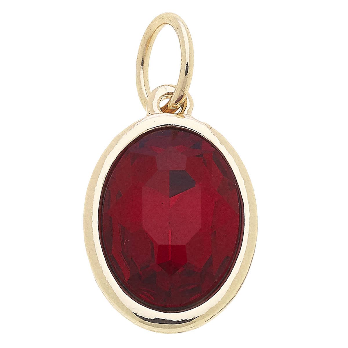 Glass Birthstone Charm: April / "Diamond" Clear canvas