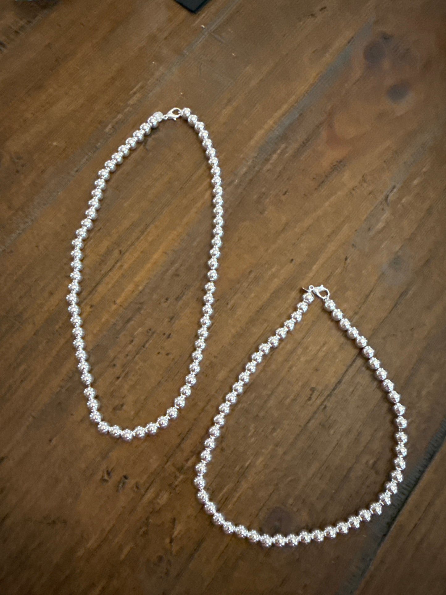 Silver beaded Necklace