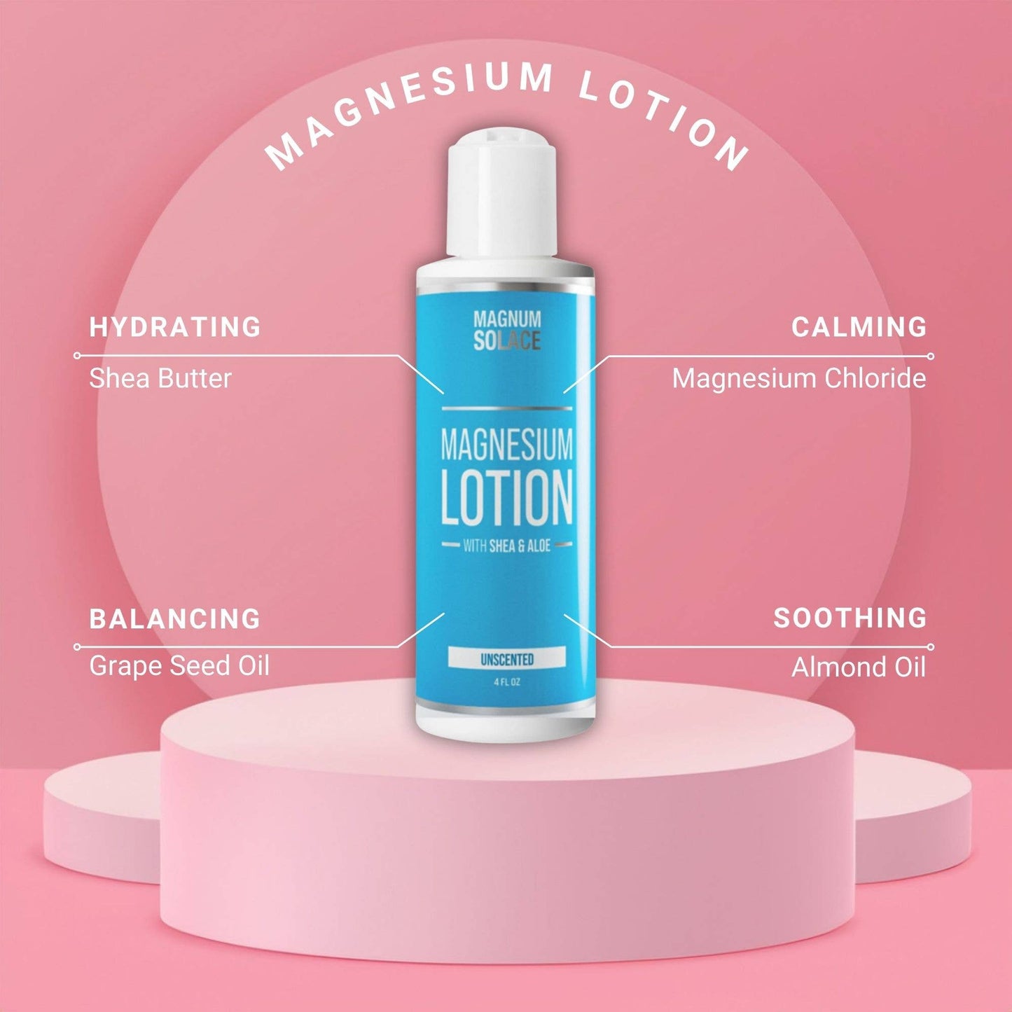 Magnesium Lotion - Restless Legs & Muscle Pain Relief: Clary Sage 4 oz Magnum