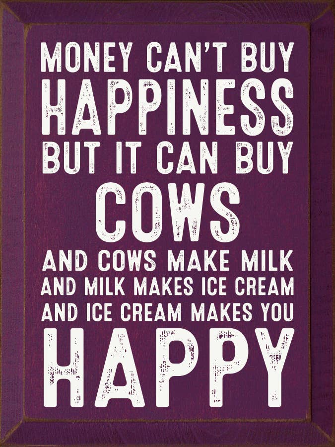 Money can't buy happiness but it can buy cows…: Old Cottage White