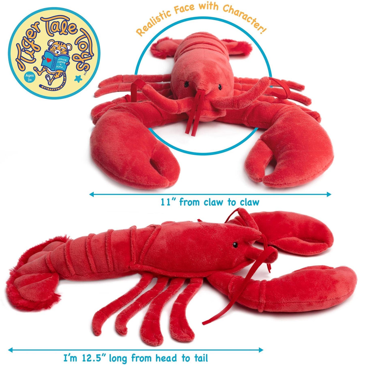 Lenora The Lobster | 13 Inch Stuffed Animal Plush | Viahart
