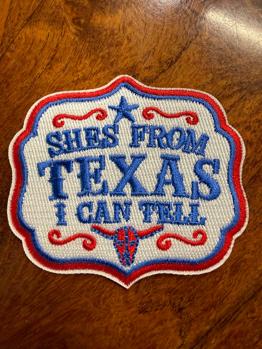 She’s From Texas Iron On Patch